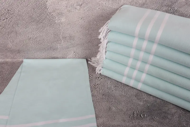 Personalized Gift For Her, Monogrammed Hand Towel, 40x20 Cotton Striped Towel, Best Wedding Gift, Turkish Hand Towel, Personalized Gifts, Xmas Gifts - 2