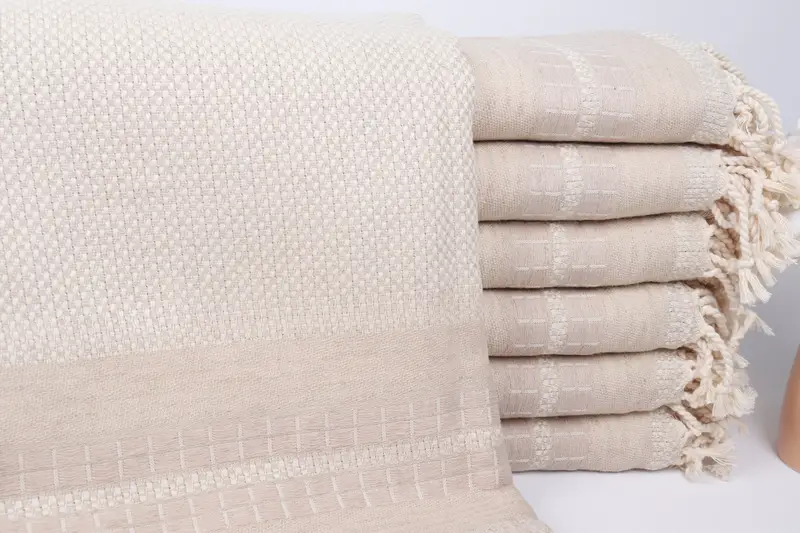 Personalisiertes Geschenk, hellbeiges Leinenhandtuch, 96 x 165 cm, Hochzeitsgeschenke