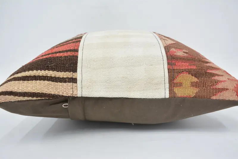 Turkish Pillow, 14x14 White Pillow Sham, Outdoor Bolster Pillow, Handmade Cushion, Interior Designer Pillow, Vintage Pillow, Cushion - 5