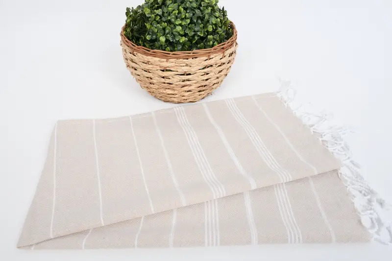 Kitchen Towel, 38x18 Cotton Striped Towel, Gift For Her, Bridal Shower Favor, Xmas Gifts, Turkish Hand Towel, Wedding Hand Made Gift, Wedding Gift - 4