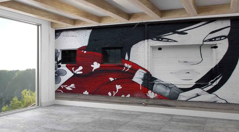 Modern Dekor için Zarif Soyut Kadın Sokak Baskılı Duvar Kağıdı