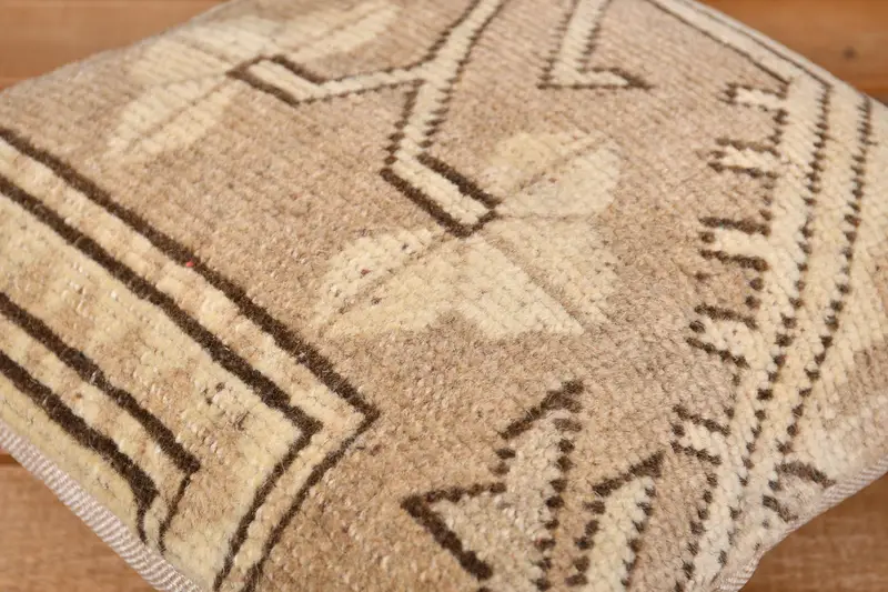 Pillow Cover, Throw Kilim Pillow, Art Deco Cushion Case, 12x12 Beige Cushion Case, Vintage Kilim Throw Pillow, Boho Pillow Sham Cover - 3