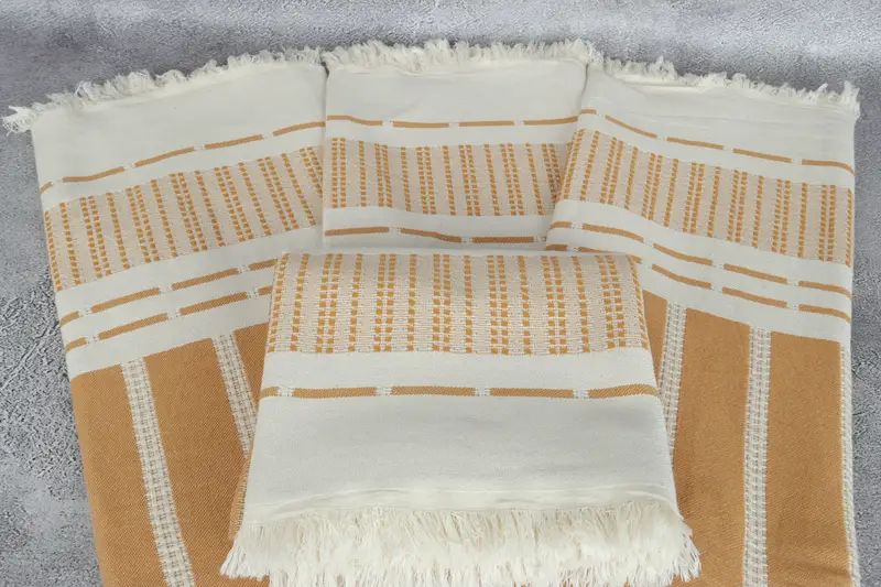 Home Decor Gifts, Lightweight towel, Turkish bath towel for spa, Spa Towel, 68x36 Cotton Striped Towel, Bachelor Party Gifts, Travel towel - 5