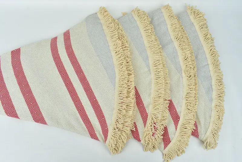 Sand-Resistant Peshtemal, 64x64 Cotton Round Diamond Towel, Turkish hand towel, Monogram Beach Towel, Gym Towel, Christmas Gift, Best Beach Towel - 2