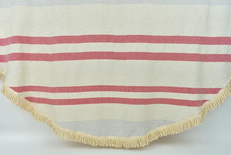 Sand-Resistant Peshtemal, 64x64 Cotton Round Diamond Towel, Turkish hand towel, Monogram Beach Towel, Gym Towel, Christmas Gift, Best Beach Towel - 8
