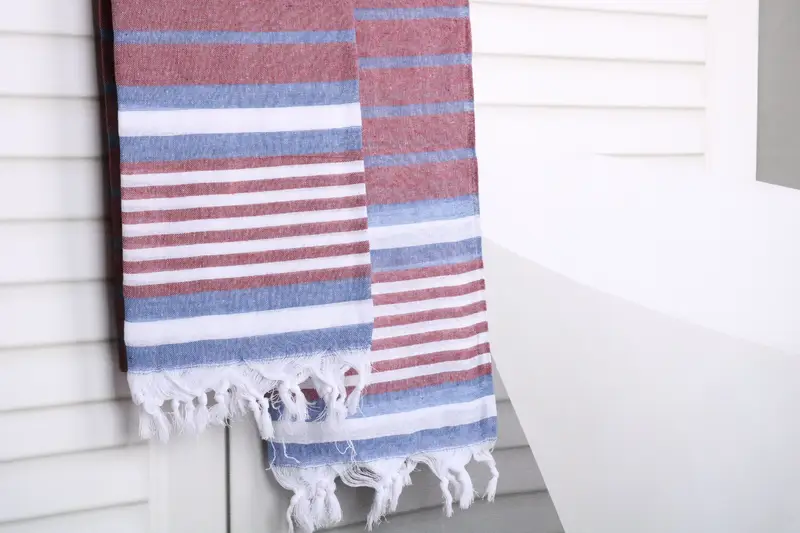 68x40 Cotton Striped Towel, Bridal Shower Gift, Girl Trip Party Favor, Quick-Dry Beach Towel, Monogrammed Beach Towel, Yoga Towel, Personalize Gift - 8