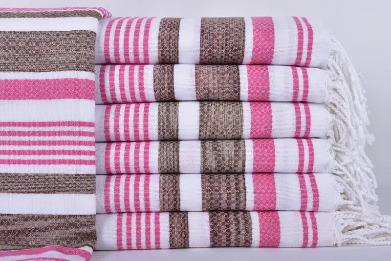 Custom Towel, Beach Theme Wedding Gift, Handmade Gift, Personalized Gift For Her, Bachelorette Party Gifts Bridesmaids, 70x40 Cotton Striped Towel - 1