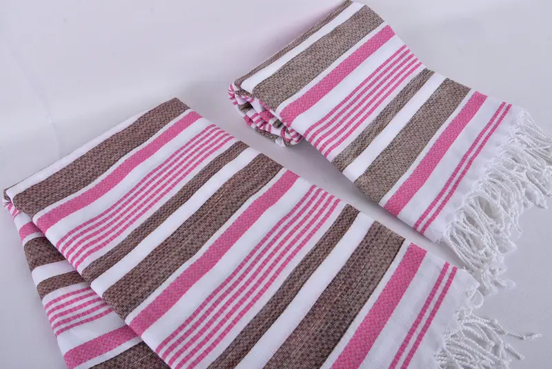 Custom Towel, Beach Theme Wedding Gift, Handmade Gift, Personalized Gift For Her, Bachelorette Party Gifts Bridesmaids, 70x40 Cotton Striped Towel - 7