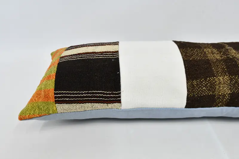 Cushion Case, Vintage Kilim Throw Pillow, Sofa Cushion, Interior Designer Pillow, Boho Pillow Sham Cover, 12x36 Brown Cushion Cover - 6