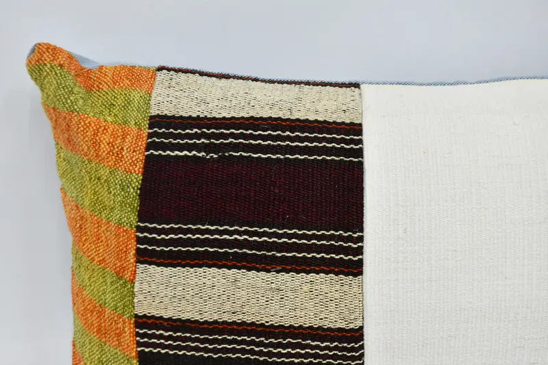 Cushion Case, Vintage Kilim Throw Pillow, Sofa Cushion, Interior Designer Pillow, Boho Pillow Sham Cover, 12x36 Brown Cushion Cover - 2