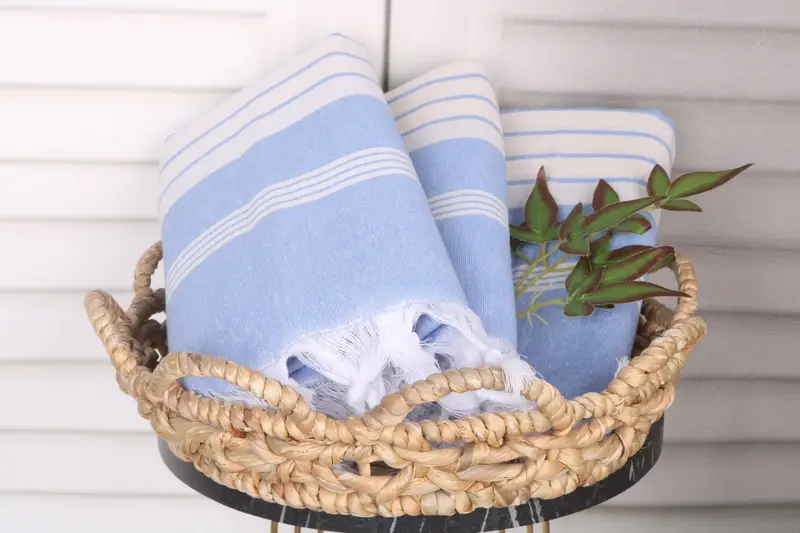 Personalized Beach Towel, Fouta towel, Organic Towel, Christmas Gift, Scarf Towel, 68x36 Cotton Striped Towel, Kids Beach Towel, Quick-dry peshtemal - 5
