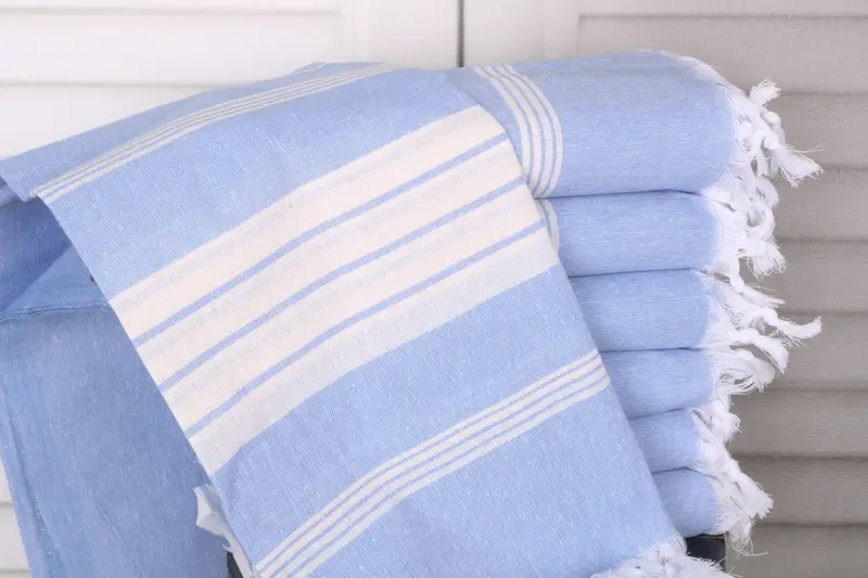 Personalized Beach Towel, Fouta towel, Organic Towel, Christmas Gift, Scarf Towel, 68x36 Cotton Striped Towel, Kids Beach Towel, Quick-dry peshtemal - 1