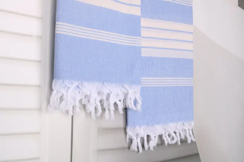 Personalized Beach Towel, Fouta towel, Organic Towel, Christmas Gift, Scarf Towel, 68x36 Cotton Striped Towel, Kids Beach Towel, Quick-dry peshtemal - 8