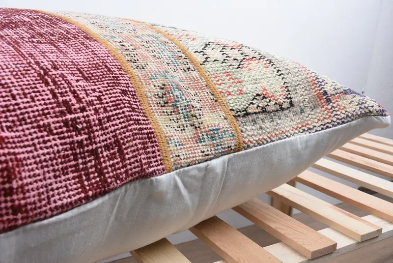 Wool Kilim Pillow Cushion, Kilim Cushion Sham, Pillow for Couch, 28x28 Red Pillow Case, Turkish Kilim Pillow, Lounge Throw Pillow Cover, Pillow - 7
