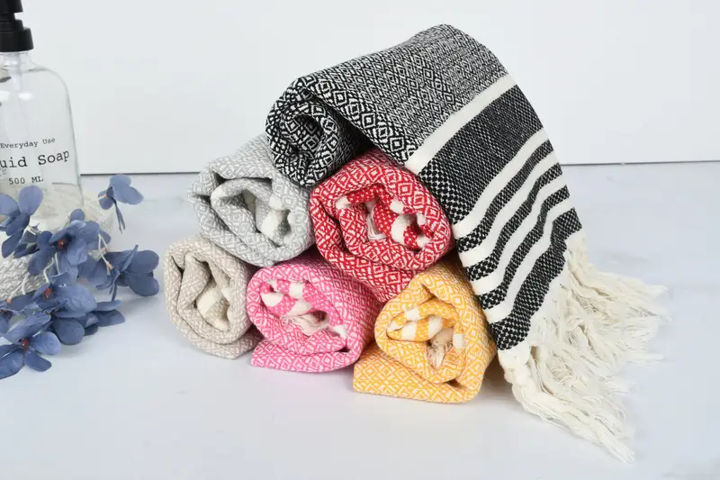 Personalized Turkish Towel, Personalized Hand Towel, Personalized Kitchen Towel, Wedding Gift, 32x16 Cotton Diamond Towel, Custom Turkish Towel - 5