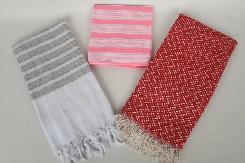 Handwoven organic Turkish towel for spa, Bridal Shower Gifts, Thin towel, Best Friend Gift, Spa Towel, Quick-dry towel, 70x40 Cotton Set of 10 Towel - 7