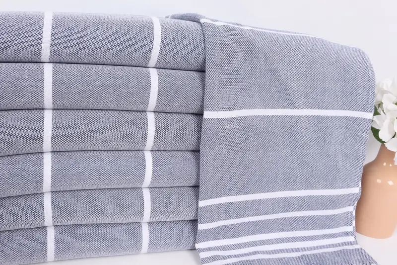 Monogram Hand Towel, Personalized Gift, Bridesmaid Gifts, House Warming Gift, 38x18 Cotton Striped Towel, Bachelorette Towel, Custom Name Towel - 2