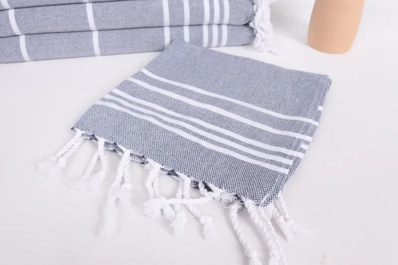 Monogram Hand Towel, Personalized Gift, Bridesmaid Gifts, House Warming Gift, 38x18 Cotton Striped Towel, Bachelorette Towel, Custom Name Towel - 5