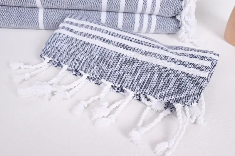Monogram Hand Towel, Personalized Gift, Bridesmaid Gifts, House Warming Gift, 38x18 Cotton Striped Towel, Bachelorette Towel, Custom Name Towel - 4