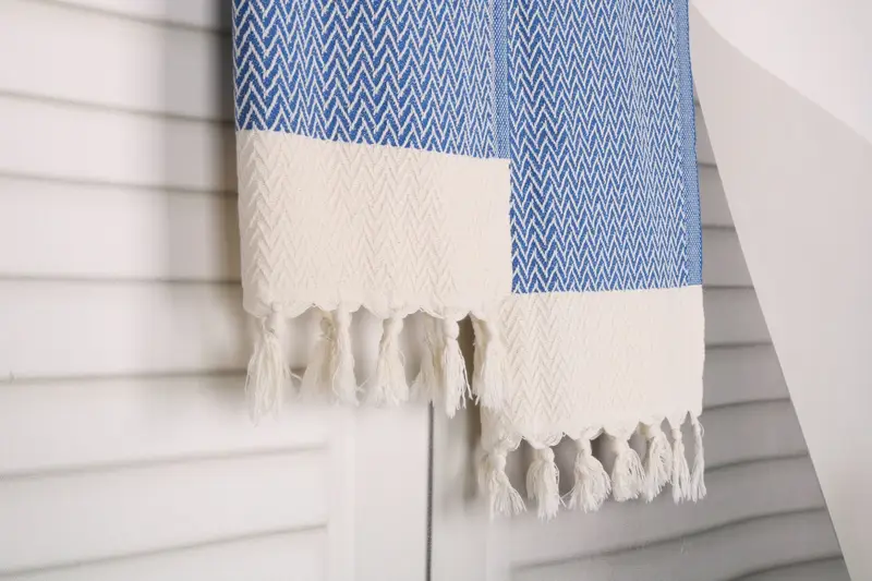 Dekoratif havlu, kişiselleştirilmiş nedime hediyesi, banyo havlu, 34x18 pamuklu zikzak tasarım havlu, monogramlı el havlu, düğün iyilikleri - 8