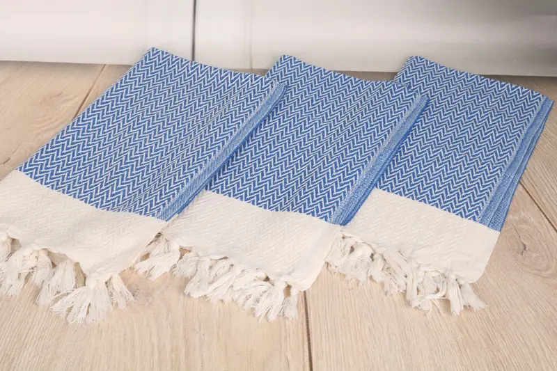 Dekoratif havlu, kişiselleştirilmiş nedime hediyesi, banyo havlu, 34x18 pamuklu zikzak tasarım havlu, monogramlı el havlu, düğün iyilikleri - 6