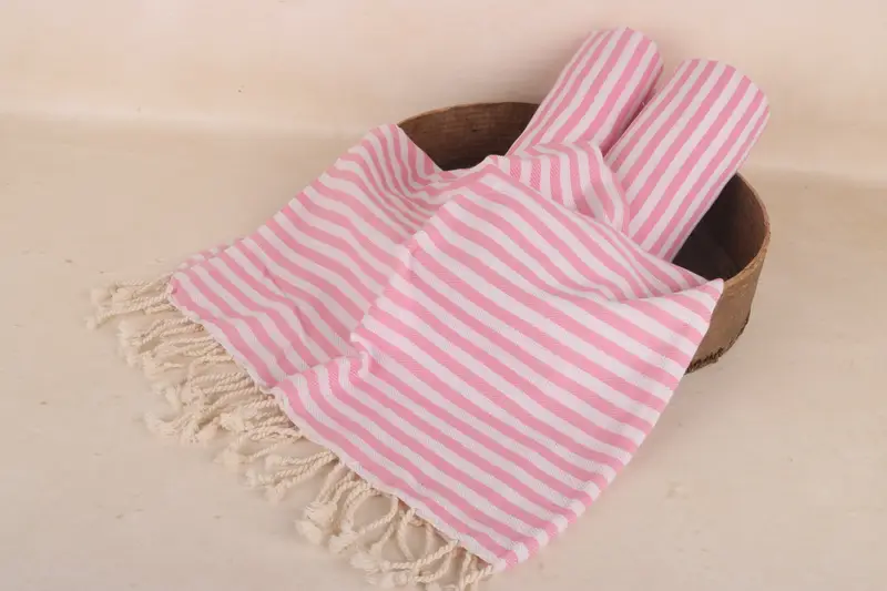 Beach Theme Wedding Gift, Absorbent Turkish towel, Beach Towel Bulk, 70x40 Cotton Striped Towel, Bachelorette Party Favor, Turkish bath towel - 6