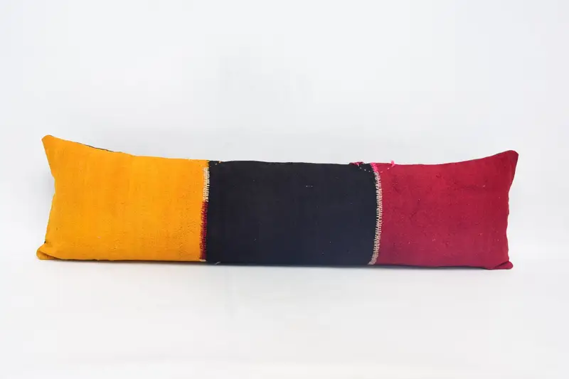Türkischer orangefarbener Kissenbezug mit Urlaubsdekoration, Geschenk, 30,5 x 106,7 cm, rechteckiges Kissen - 1