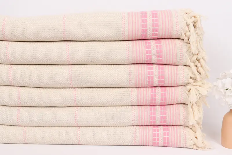 Decorative Blanket, Personalized Blanket, Beach Theme Bachelorette Party, Gift For Boyfriend, Custom Wedding Gifts, 96x94 Linen Striped Towel - 3