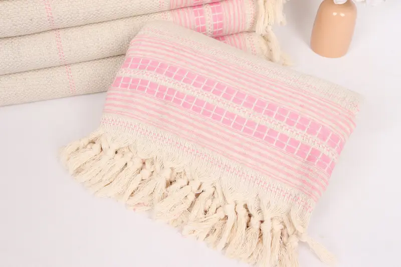 Decorative Blanket, Personalized Blanket, Beach Theme Bachelorette Party, Gift For Boyfriend, Custom Wedding Gifts, 96x94 Linen Striped Towel - 4