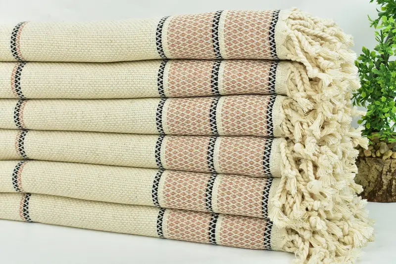 70x36 Linen Striped Towel, Organic towel, Summer Towel, Wedding Hand Made Gift, Bachelor Gifts, Guest Towel, Monogrammed Beach Towel, Bridal Gifts - 3