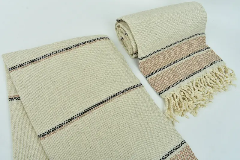 70x36 Linen Striped Towel, Organic towel, Summer Towel, Wedding Hand Made Gift, Bachelor Gifts, Guest Towel, Monogrammed Beach Towel, Bridal Gifts - 7