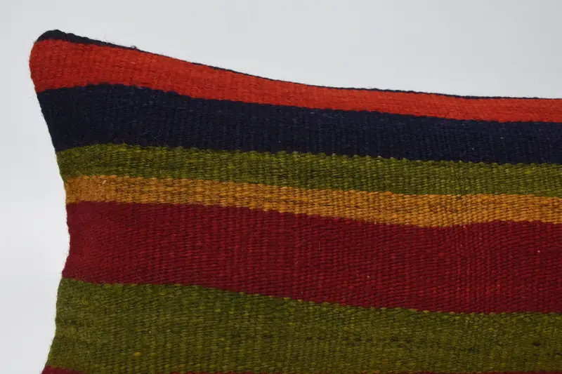 Pillow, Vintage Kilim Throw Pillow, Vintage Kilim Pillow, Boho Pillow Sham Cover, 12x48 Red Cushion Case, Neutral Cushion Cover - 2