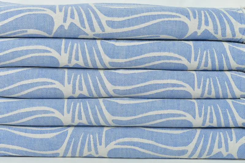 Turkish Bedspread, Woven Throw Blanket, Housewarming Gift, 70x60 Cotton Fish Design Towel, Personalized Gift For Her, Boho Throw Blankets - 4