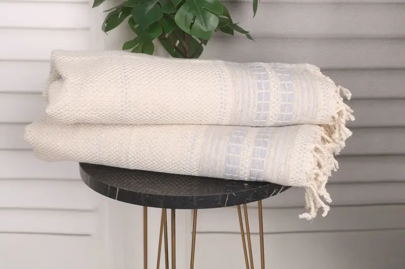 Bathroom Hand Towel, Personalized Gifts, Kitchen Towel, Beach Bachelorette Party Decorations, 40x20 Linen Striped Towel, Monogram Kitchen Towel - 3