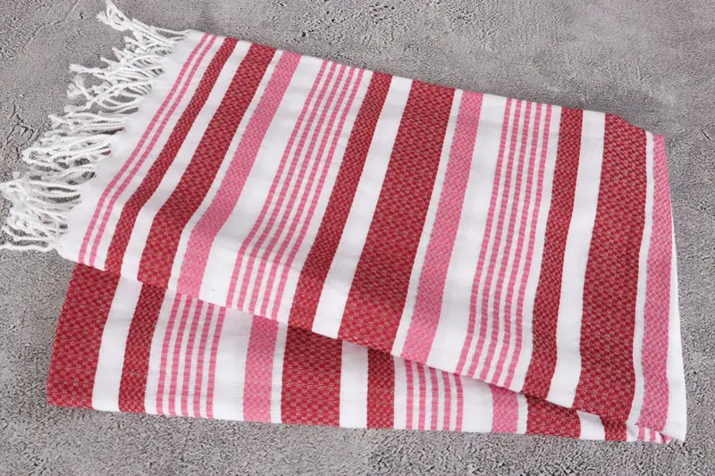 Lightweight towel, 70x40 Cotton Striped Towel, Beach Towel Bulk, Christmas Gift, Bridesmaid Gift Towel, Organic cotton peshtemal for spa and beach - 6
