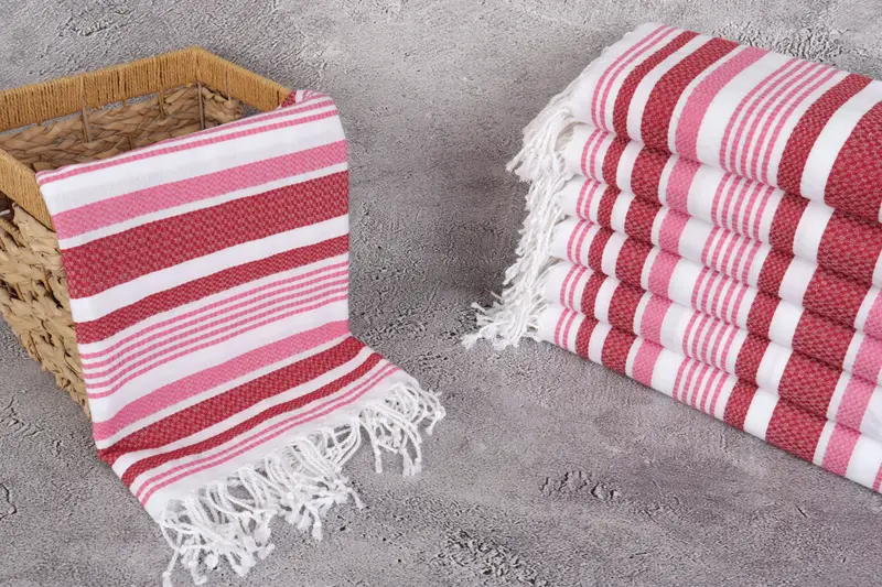 Lightweight towel, 70x40 Cotton Striped Towel, Beach Towel Bulk, Christmas Gift, Bridesmaid Gift Towel, Organic cotton peshtemal for spa and beach - 3