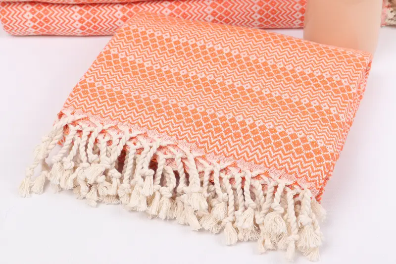 Gift Towel, Custom Wedding Gift, Cute Beach Towel, 70x38 Cotton Diamond Towel, Quick-drying cotton Turkish beach towel, Travel towel, Summer Gift - 5