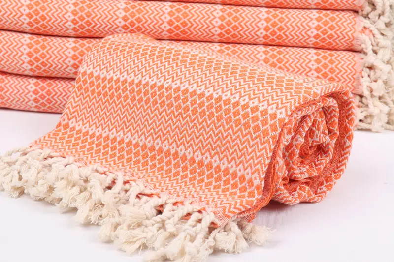 Gift Towel, Custom Wedding Gift, Cute Beach Towel, 70x38 Cotton Diamond Towel, Quick-drying cotton Turkish beach towel, Travel towel, Summer Gift - 4