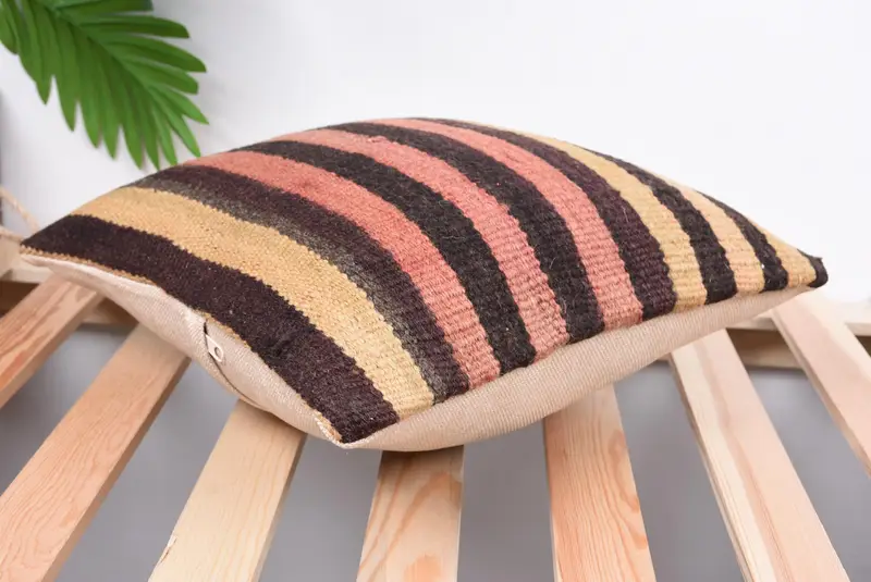 Boho Chic Pillow Cover, Pillow for Couch, 14x14 Beige Pillow Sham, Vintage Pillow, Pillow Cover, Boho Pillow Sham Cover, Boho Throw Cushion Cover - 6