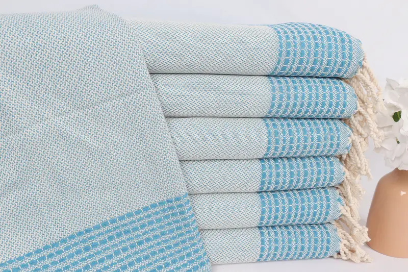 Turkish Towel Hand Towel Turquoise Cotton Dish Towel, 20x40 Inches