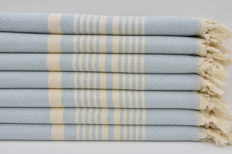 Merry Christmas Gifts, Custom Beach Towel, Large Turkish Towel, Thin and lightweight Turkish peshtemal, Summer Gift, 70x40 Cotton Striped Towel - 1