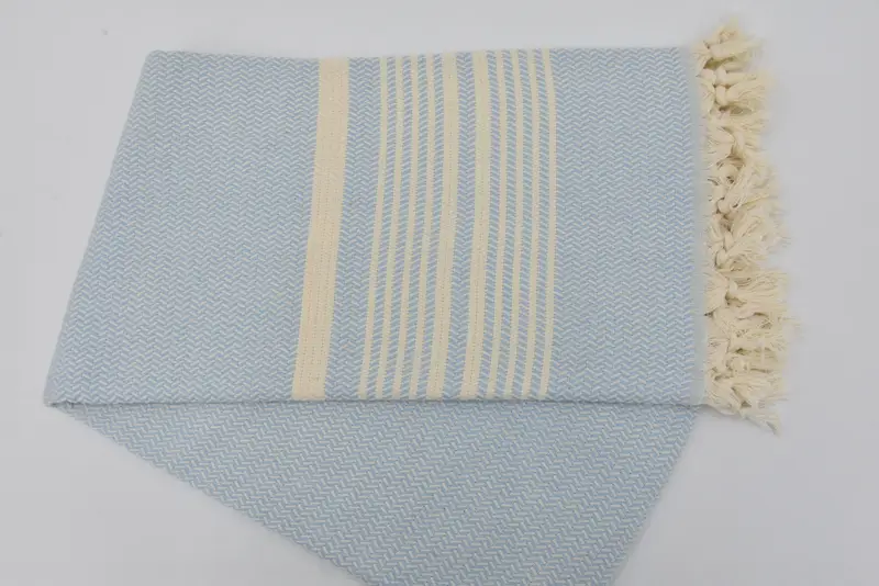 Merry Christmas Gifts, Custom Beach Towel, Large Turkish Towel, Thin and lightweight Turkish peshtemal, Summer Gift, 70x40 Cotton Striped Towel - 5