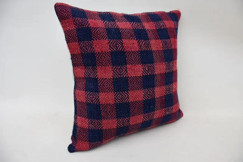 Pastel Pillow Sham, 14x14 Red Cushion Case, Gift Pillow, Neutral Throw Pillow Sham, Cushion Case, Tapestry Pillow Case, Pillow for Sofa, Boho Pillow - 2