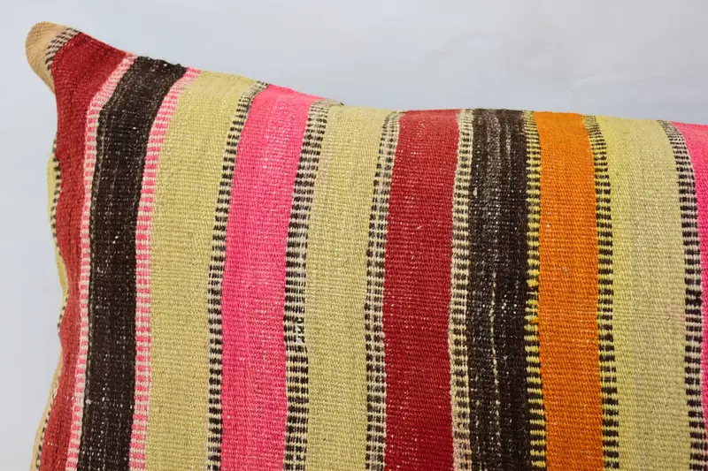 16x48 Pink Pillow Cover, Home Decor Pillow, Handwoven Cushion Cover, Kilim Pillow Cover, Pillow Case, Knitted Pillow, Pillow for Couch - 2