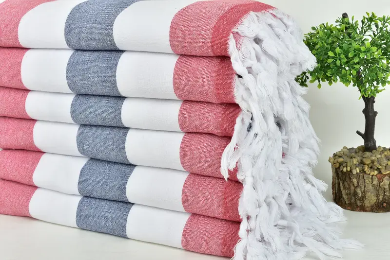 Scarf Towel, Personalized Wedding Gift For Couple, 64x36 Cotton Striped Terry Towel, Personalized Bridesmaid Gift, Turkish bath towel, Turkish towel - 3
