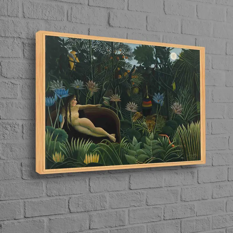 Tuval Baskı Henri Rousseau Botanik Kadın Çiçek