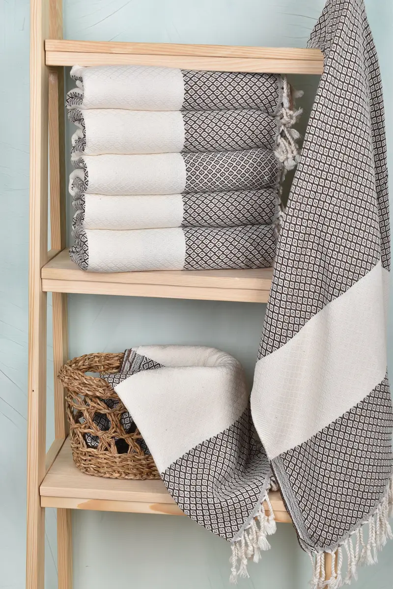 Peshtemal Towel, Valentines Day Gift For Him, 70x36 Linen Diamond Towel, Summer Gift Ideas, Handmade Gift, Beach Towel Bulk, Best Beach Towel - 3