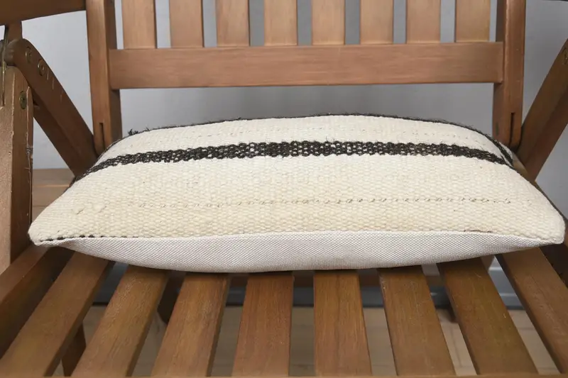 Sofa Bolster Cushion Cover, Pillow Case, Interior Designer Pillow, Home Decor Pillow, Natural Cushion Case, Kilim Pillow, 8x16 Beige Pillow Case - 5