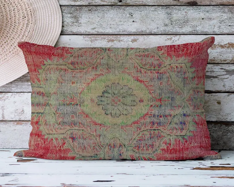 Südwestliches besticktes Wurfkissen, Vintage Kissenbezug für Sofa