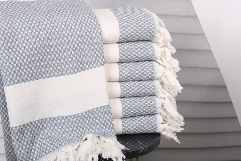 Personalized Beach Towel Turkish Cotton Dark Gray, 36x67 Inches